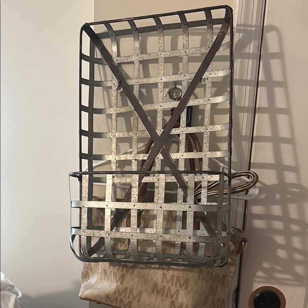 Metal Wall Basket Organizer